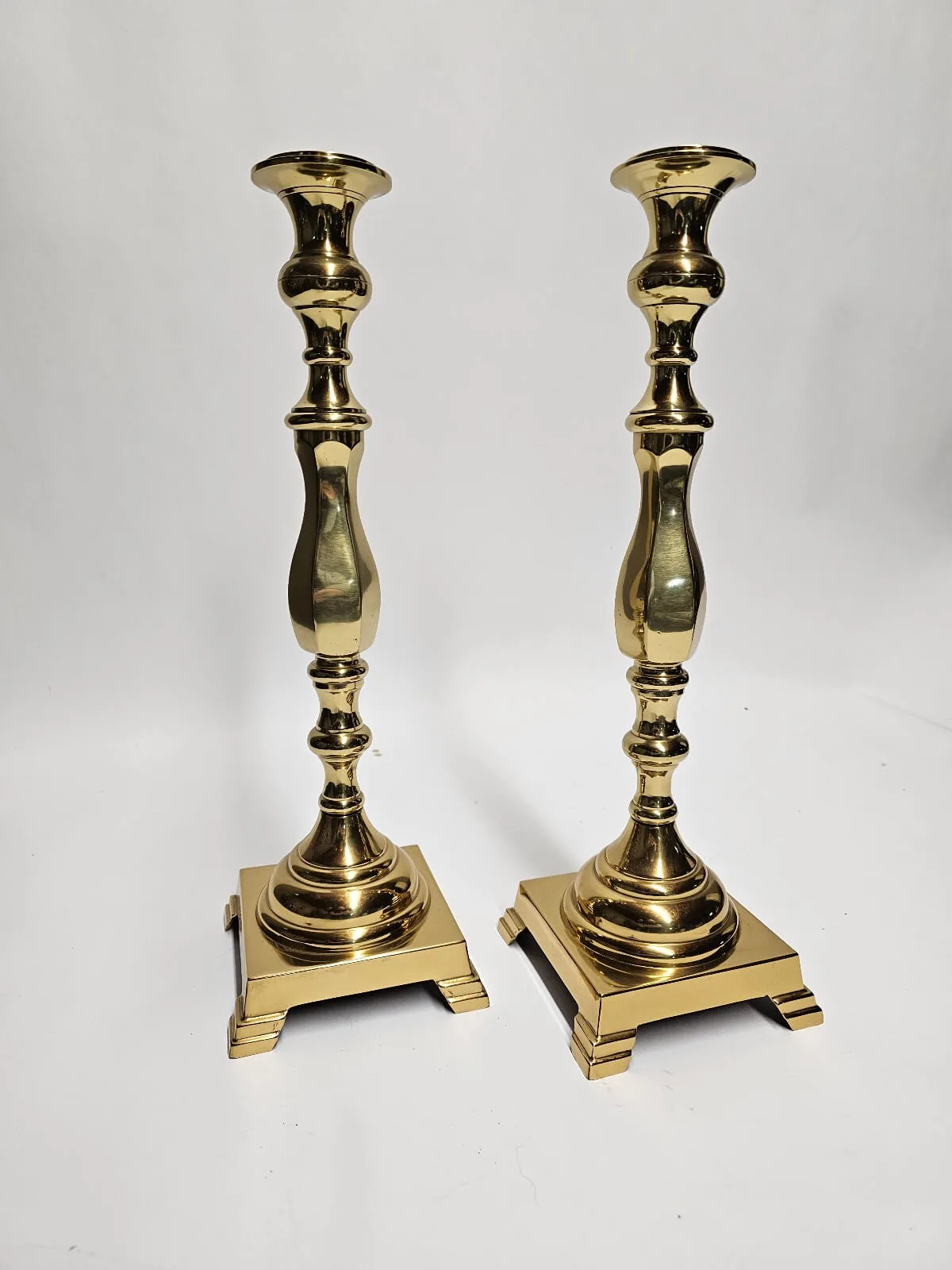 Soild Brass Antique Candlesticks - Image 4