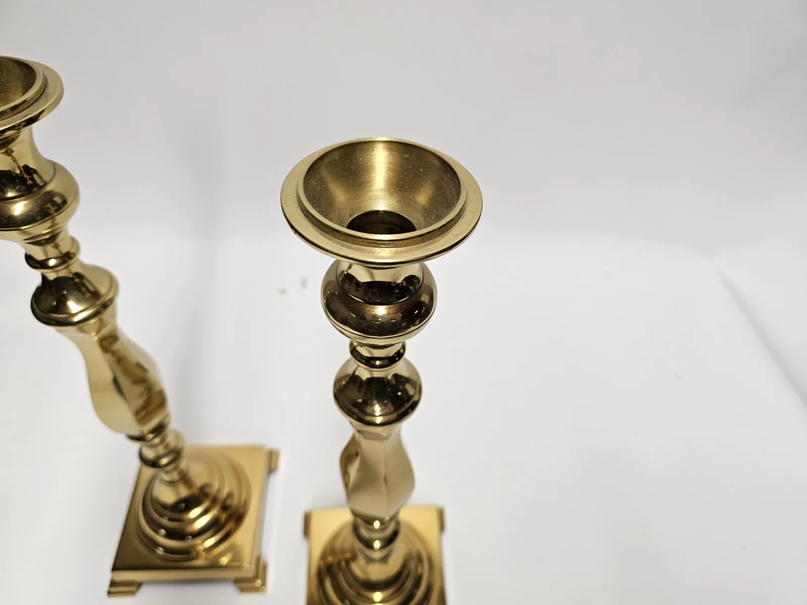 Soild Brass Antique Candlesticks - Image 2