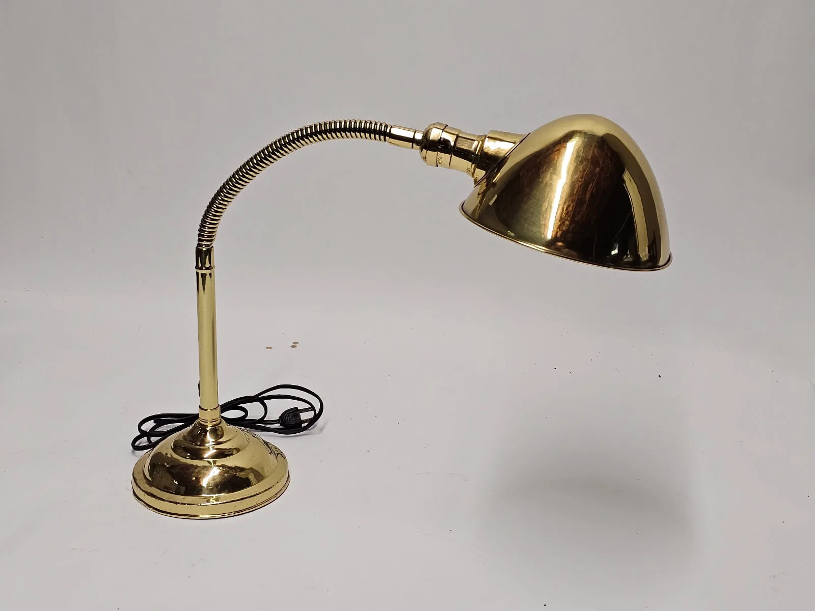 Bardley and Hubbard Brass Gooseneck Desk Lamp - Image 3