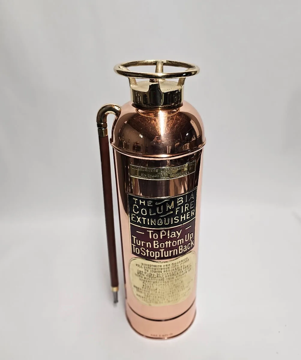 Antique Copper & Brass Fire Extinguisher Circa 1920
